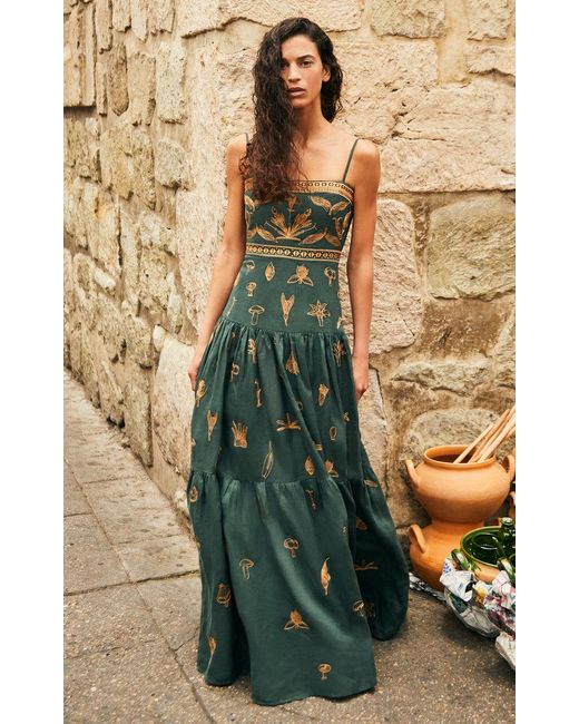 black linen dress maxi Angelina Linen Maxi Dress main image 1