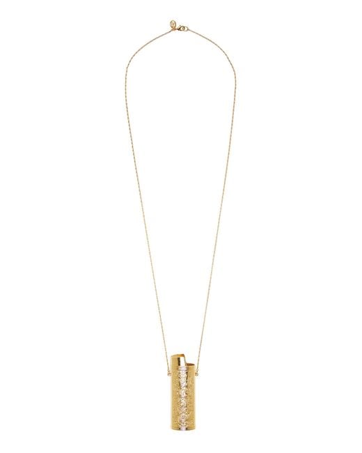 Ben-Amun White Exclusive La Isla Long Gold Chain Lighter Case