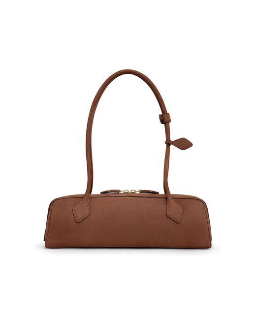 Alaïa Brown Le Teckel Medium Nubuck Bag