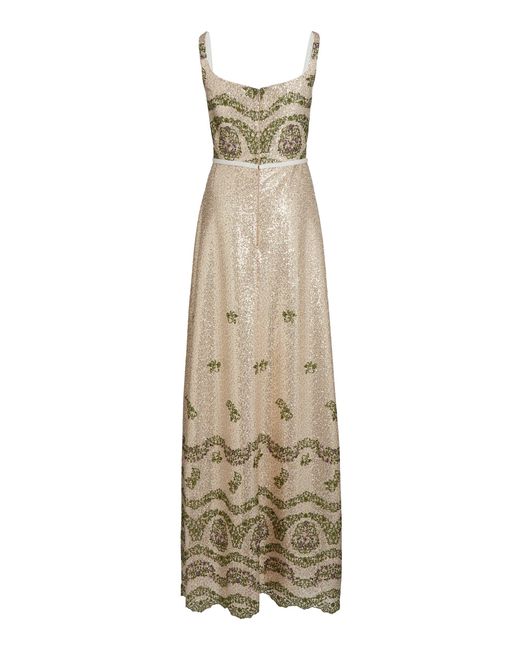 Giambattista Valli Natural Sequined Gown