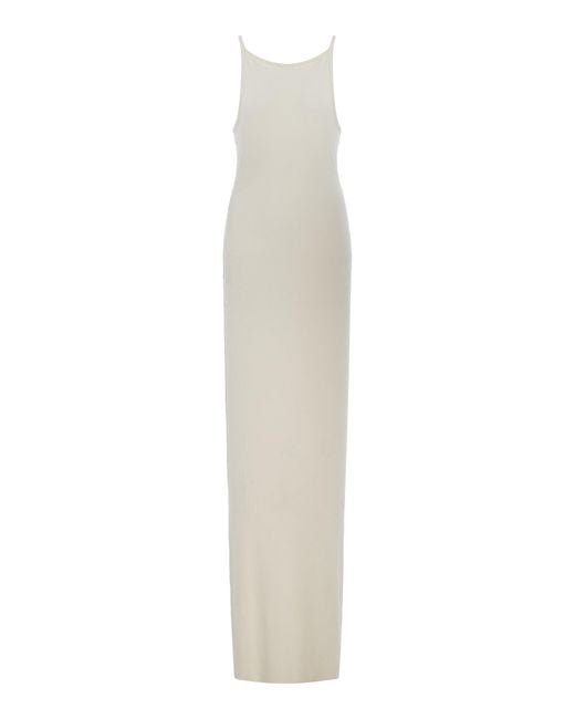 ÉTERNE White Iris Stretch Cotton-Modal Maxi Dress