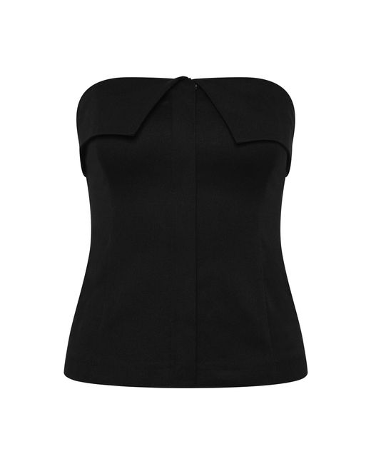 St. Agni Black Compact Starpless Bodice Cotton Top
