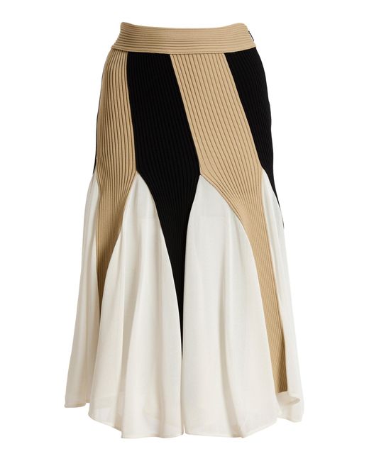 Lanvin White Panel Midi Skirt
