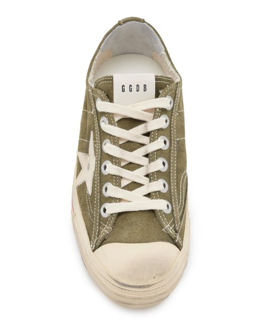 Golden Goose Deluxe Brand Green V-star 2 Leather-trimmed Suede Sneakers