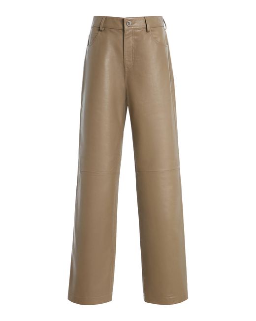 By Malene Birger Natural Sandy Leather Pants