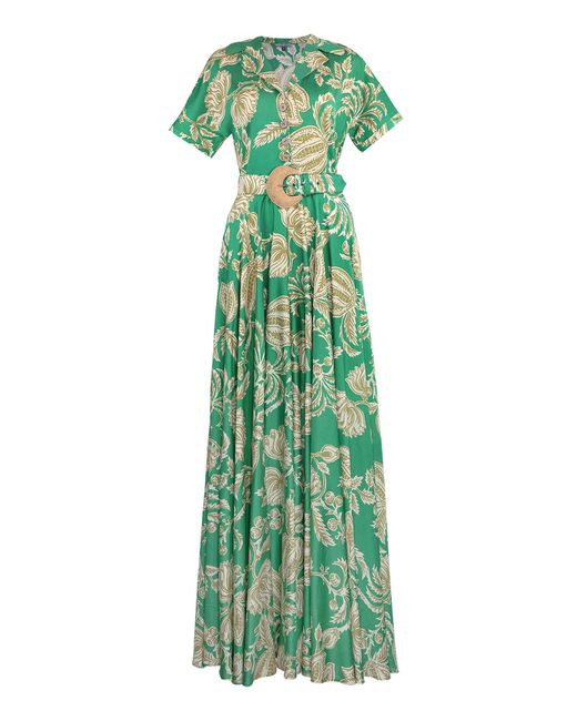 Lena Hoschek Green Harmony Cotton Maxi Dress