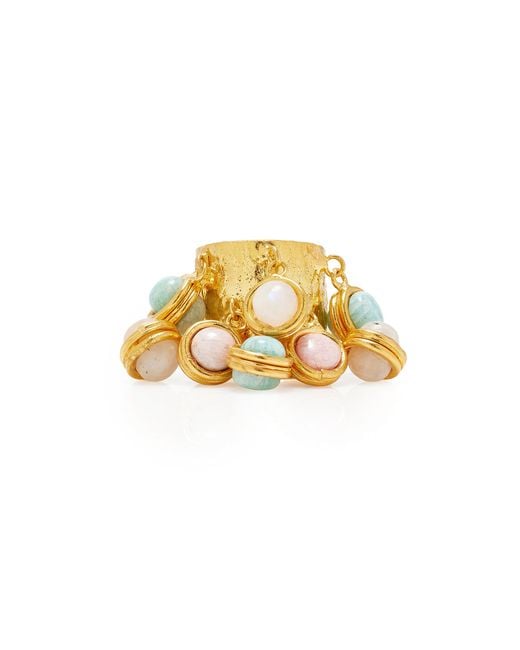 Sylvia Toledano Metallic Candies Golden Brass-Stone Ring