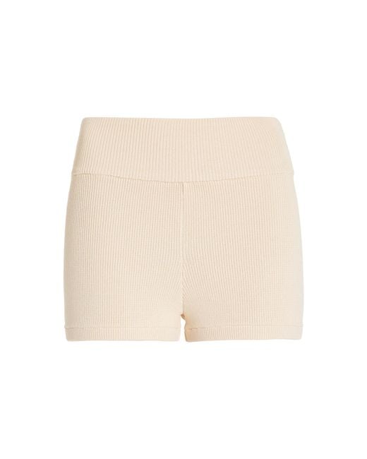 ELCE Natural Sol Ribbed-knit Shorts