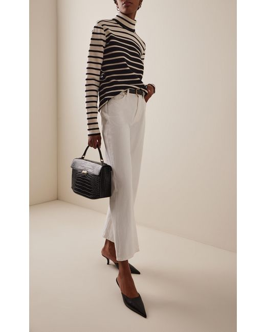 Totême Black Sharp Leather Mules