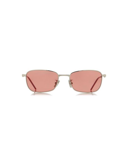 Givenchy Pink Speed Square-Frame Metal Sunglasses