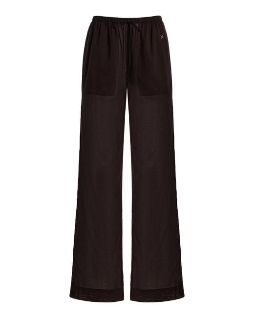 ÉTERNE Black Brody Cotton Gauze Pants