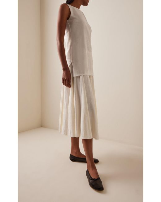 The Row Black Round Leather Ballet Flats