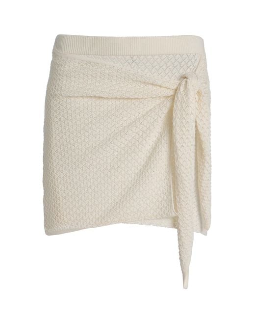 THE GARMENT Natural Tanzania Pointelle-Knit Organic Cotton Mini Skirt