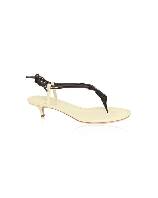 Christopher Esber Yellow Lasso Flip Flop Micro Heel