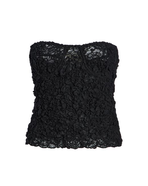 TG Botanical Black Azalea Shirred Top