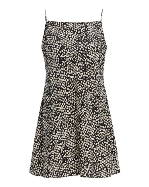 Matteau Gray Exclusive Square Silk Mini Slip Dress