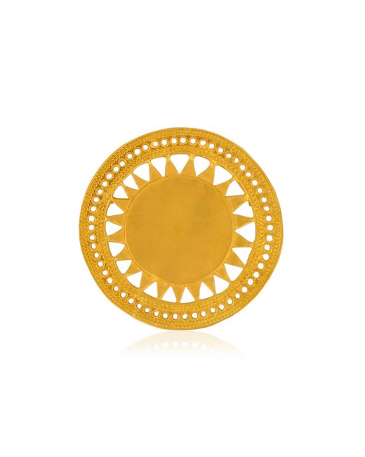 CANO Metallic Nawi 24K-Plated Brooch