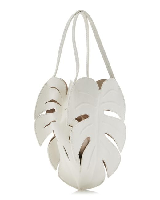 Staud White Palm Leather Bag