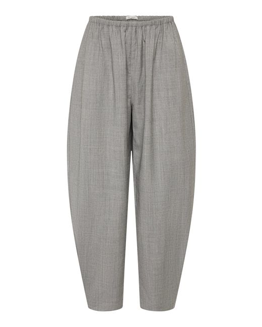 St. Agni Gray Relaxed Balloon Linen Skirt