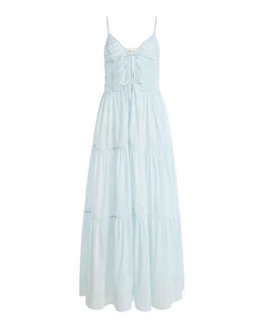 Moré Noir White Maeve Cotton-silk Voile Dress