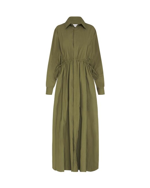 Matteau Green One-shoulder shirred organic-cotton mini dress | ë§¤ì¹ì¤í¨ì, ëª¨ë ë­ìë¦¬ ì¨ë¼ì¸ ì¼í