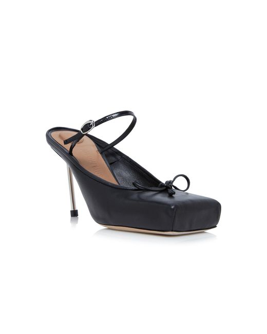 Jacquemus Leather Ballet Pumps in Black Lyst