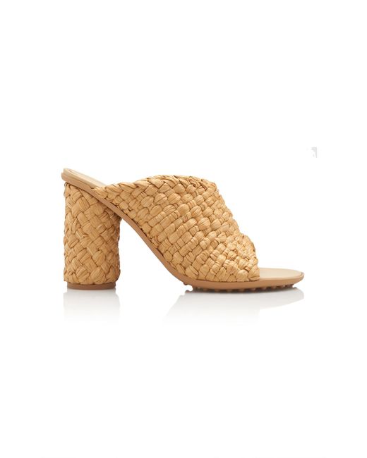 Bottega Veneta Natural Atomic Intrecciato Raffia Sandals