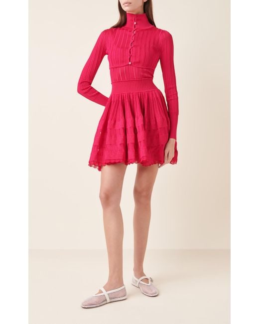 Alaïa Pink Crinoline Mini Dress