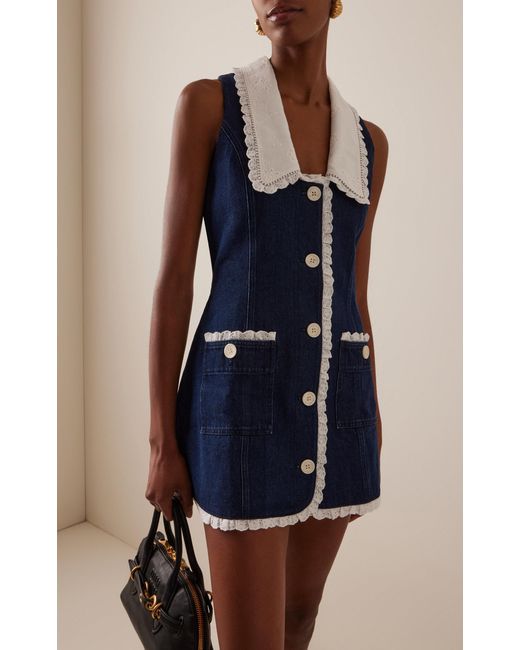 froo denim dress ALEXA Indigo XL Size:M (Bust 85-90 cm) Midi Dress Nature Made Cut from easy stretch Web Collection: Baby Shower