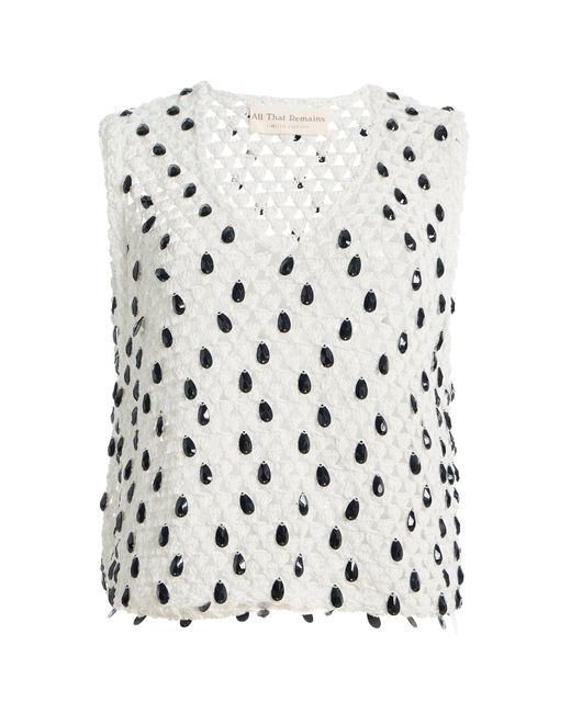All That Remains White Exclusive Lola Crocheted Cotton Top