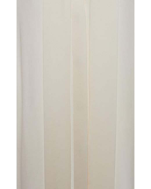 Valentino Garavani White Tie-detailed Silk Chiffon Top