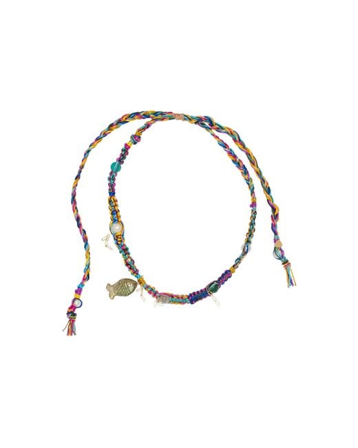 Joie Multicolor Glow Fish Labradorite Rocker Necklace