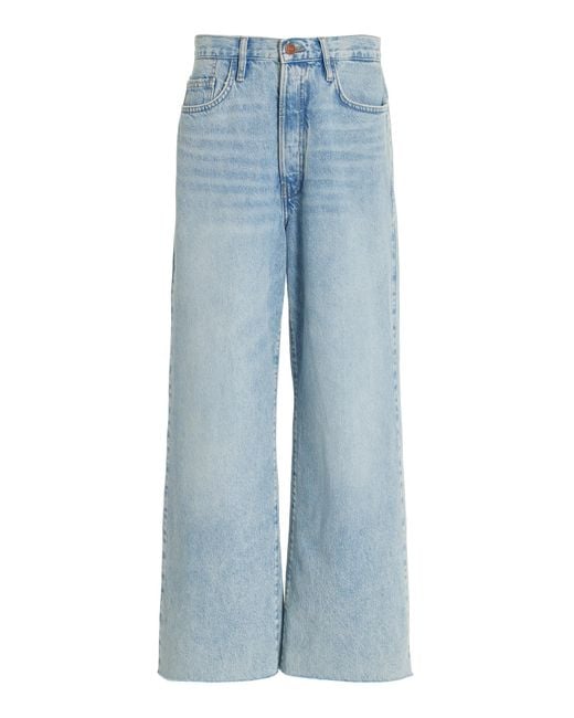 FRAME The Baggy Rigid Low-rise Wide-leg Jeans in Blue | Lyst UK