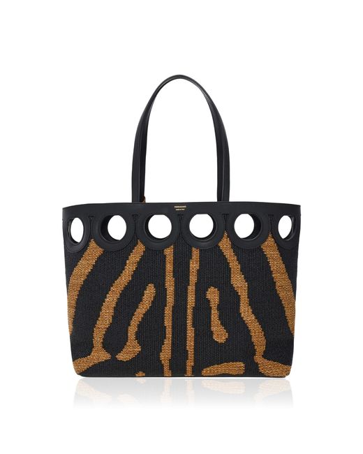 Ferragamo Black Gancio Medium Bag