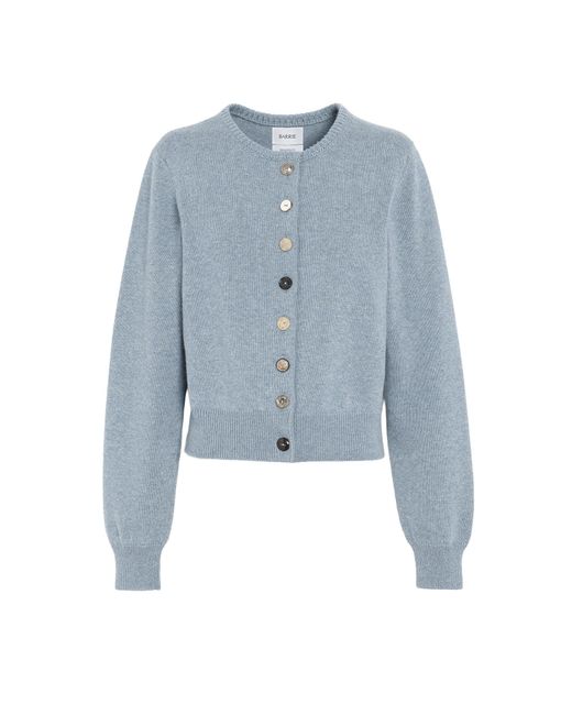 Barrie Blue Cashmere Mismatch Buttons Cardigan