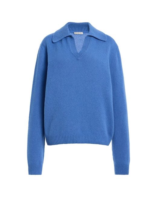 Kallmeyer Blue Lorenzo Polo Cashmere Sweater