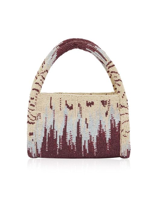 ALÉMAIS Multicolor Alba Beaded Barrel Bag