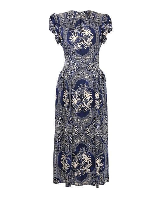 Lena Hoschek Blue Giorgia Midi Dress