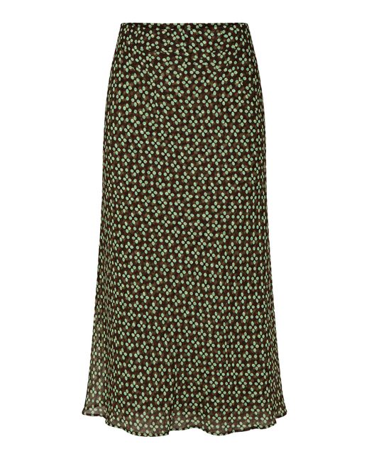Chan Luu Green Chiffon Wrap Skirt