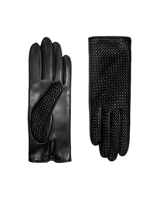Agnelle Black Chloe Leather Gloves