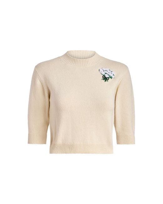 Markarian Natural Posy Floral Cashmere Sweater