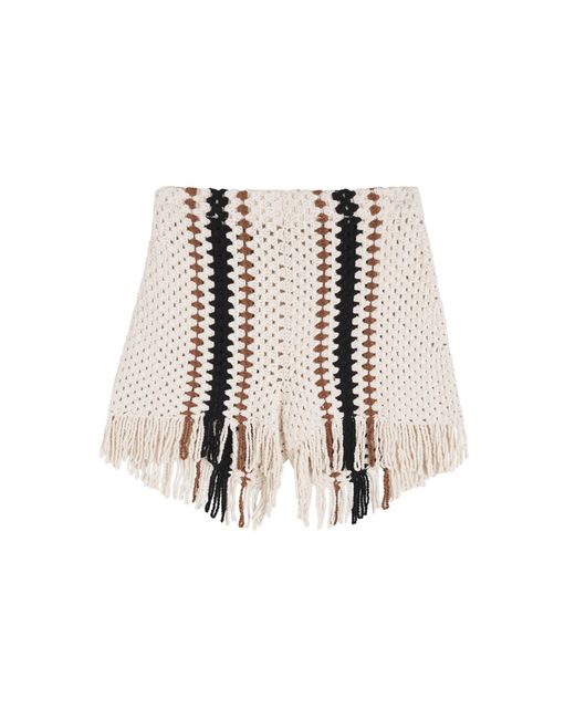 By Malene Birger Multicolor Tamara Cotton Crochet Knit Shorts