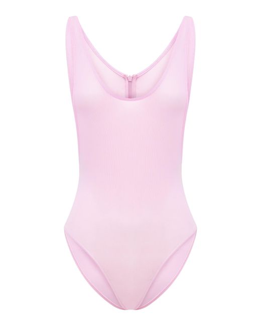 Alex Perry Pink Power Mesh Bodysuit