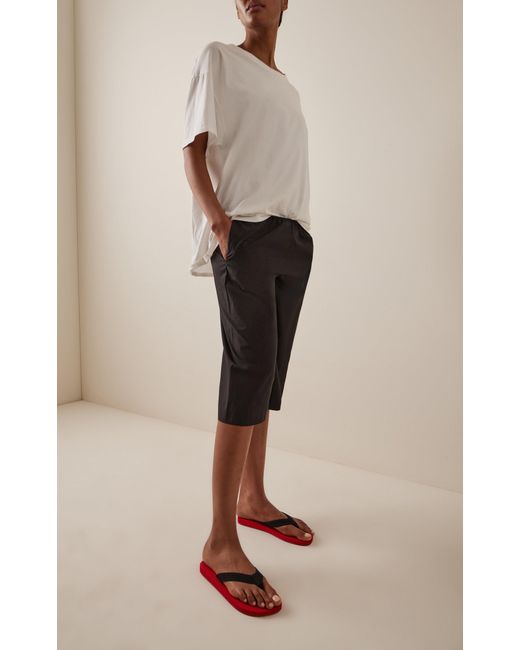 The Row Black Eliot Cotton-Poplin Bermuda Shorts