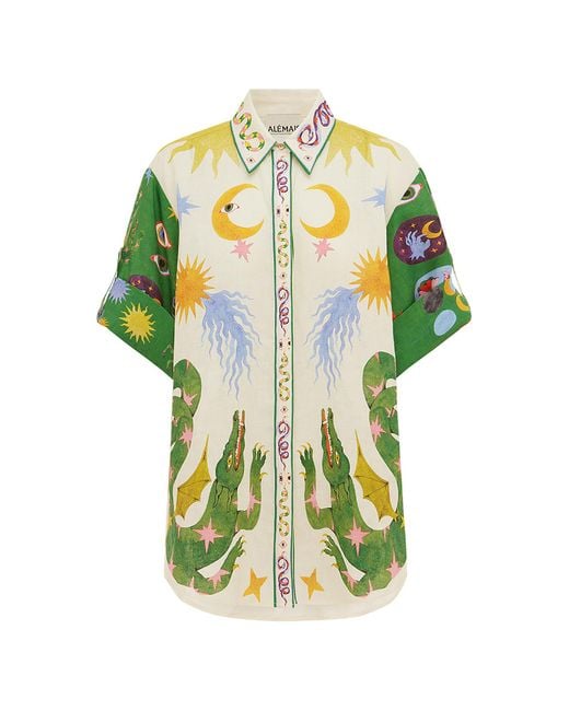 ALÉMAIS Multicolor Seeker Printed Linen Shirt