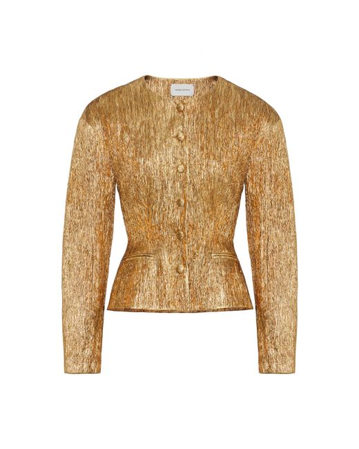 Magda Butrym Natural Tailored Metallic Jacket