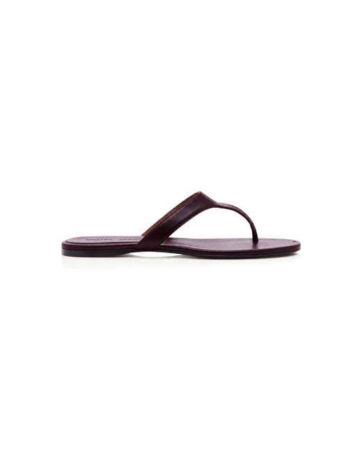 Khaite Red Archer Leather Thong Sandals