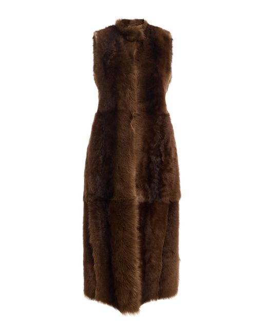 Twp Brown St Moritz Reversible Shearling Vest