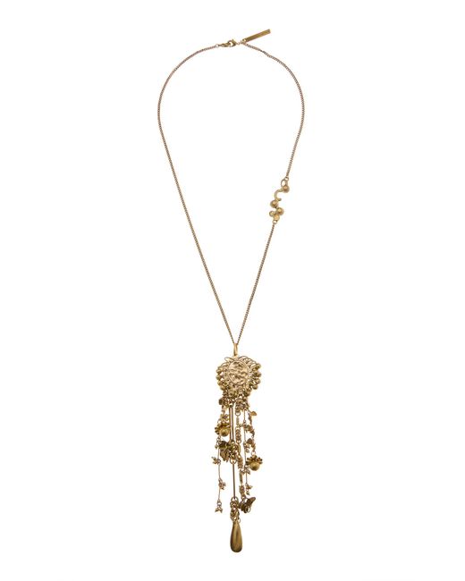 Dries Van Noten Metallic Aged Brass Necklace