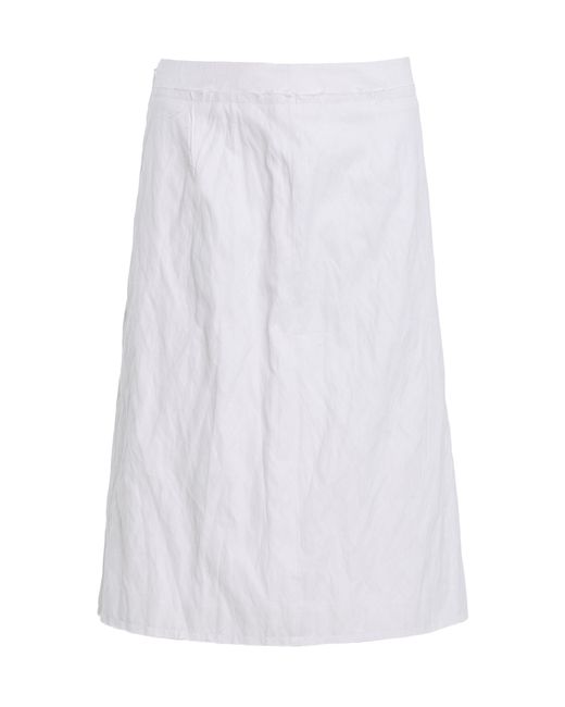 Michael Kors White Pencil Cotton-Blend Mini Skirt